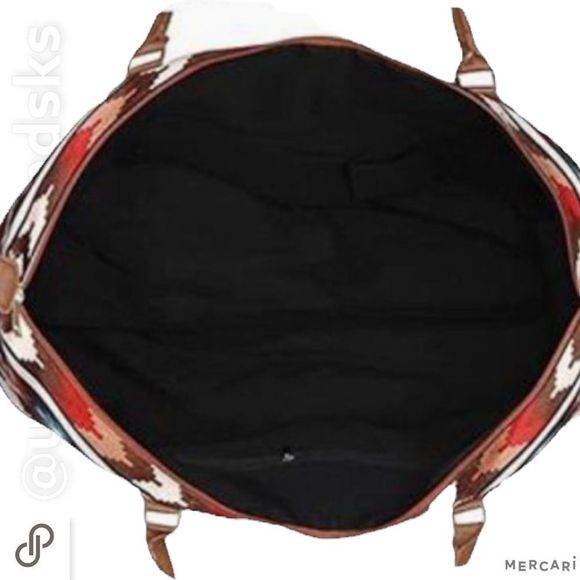 Weekender Bag Duffle Bag Large Travel Tote Bag Overnight Atzec Western Print - Picture 3 of 6